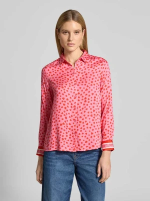 Bluzka o krój regular fit z wiskozy ze wzorem na całej powierzchni milano italy