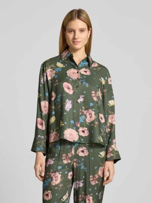 Bluzka o krój regular fit z wiskozy ze wzorem na całej powierzchni Oui