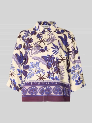 Bluzka o kroju boxy fit w deseń allover model 'Bono' LOLLYS LAUNDRY