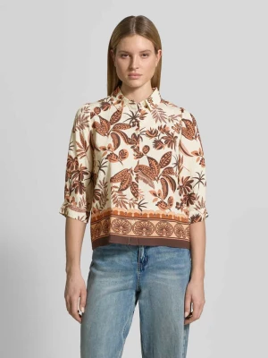 Bluzka o kroju boxy fit w deseń allover model 'Bono' LOLLYS LAUNDRY