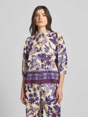 Bluzka o kroju boxy fit w deseń allover model 'Bono' LOLLYS LAUNDRY