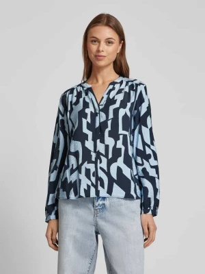 Bluzka o kroju comfort fit z długim rękawem i wzorem na całej powierzchni s.Oliver RED LABEL