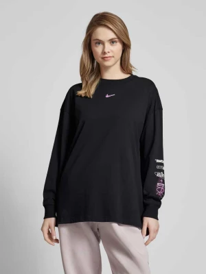 Bluzka o kroju oversized z długim rękawem i nadrukiem z logo Nike