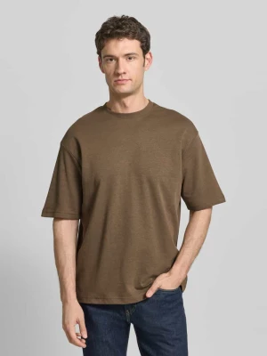 Bluzka o kroju oversized z mieszanki bawełny model ‘LOOSEOSCAR’ Selected Homme