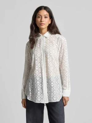 Bluzka o kroju oversized z mieszanki wiskozy model ‘THE OVERSIZE SHIRT’ HUGO