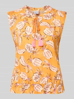 bluzka o kroju regular fit w kroju bez rękawów Emily Van den Bergh