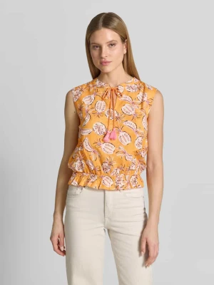 bluzka o kroju regular fit w kroju bez rękawów Emily Van den Bergh