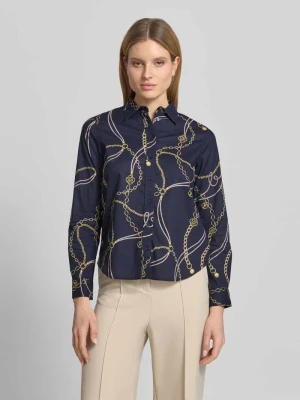 bluzka o kroju regular fit we wzorze na całej powierzchni Gant