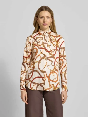 Bluzka koszulowa o kroju regular fit z krytą listwą guzikową Lauren Ralph Lauren