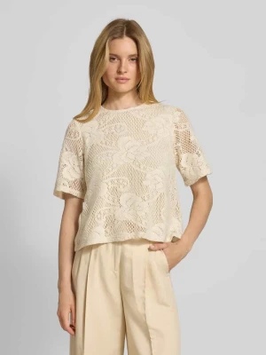 Bluzka o kroju regular fit z ażurowym wzorem Jake*s Collection