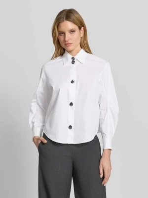 Bluzka o kroju regular fit z bawełny z bufiastymi rękawami Armani Exchange