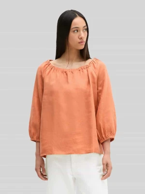 bluzka o kroju regular fit z czystego lnu z dekoltem carmen Marc O'Polo