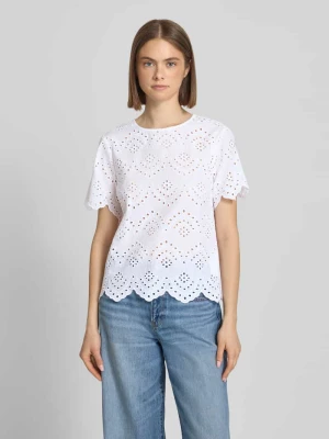 Bluzka o kroju regular fit z czystej bawełny model 'VILDE' Pieces