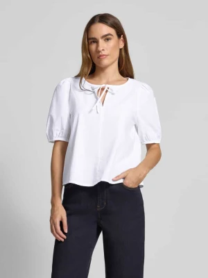 Bluzka o kroju regular fit z czystej bawełny Tom Tailor Biały