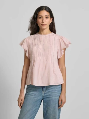 Bluzka o kroju regular fit z czystej bawełny z ażurowym wzorem Scotch & Soda