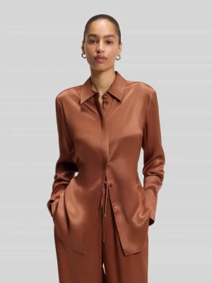 Bluzka o kroju regular fit z czystej wiskozy model 'BERUTA2' Boss Koniakowy