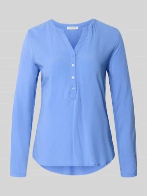 Bluzka o kroju regular fit z czystej wiskozy z dekoltem z lamówką Christian Berg Woman