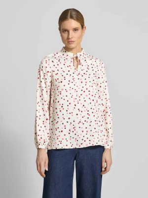 bluzka o kroju regular fit z czystej wiskozy z wycięcie w kształcie łezki Eterna