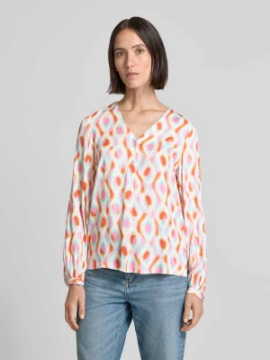 Bluzka o kroju regular fit z dekoltem w serek Emily Van den Bergh