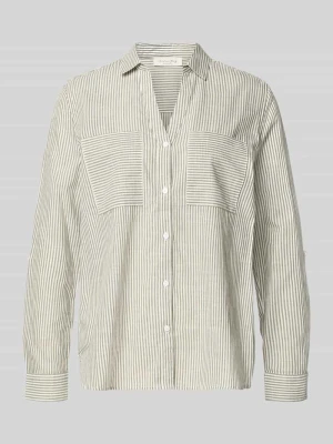 Bluzka o kroju regular fit z dekoltem w serek i kieszeniami na piersi Christian Berg Woman