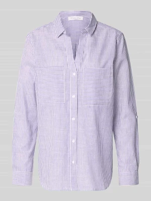 Bluzka o kroju regular fit z dekoltem w serek i kieszeniami na piersi Christian Berg Woman