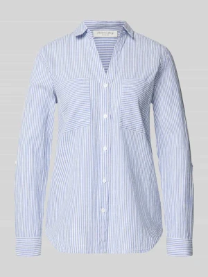 Bluzka o kroju regular fit z dekoltem w serek i kieszeniami na piersi Christian Berg Woman