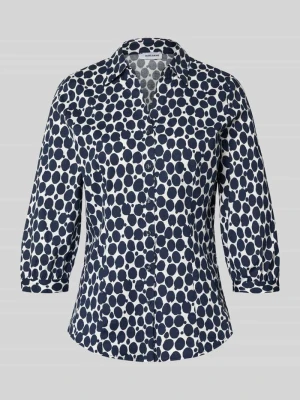 Bluzka o kroju regular fit z dekoltem w serek i rękawem o dł. 3/4 MORE & MORE