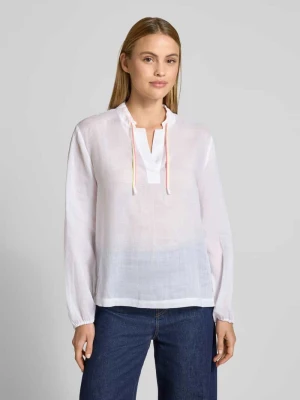 bluzka o kroju regular fit z dekoltem w serek i tunelem Marc Cain