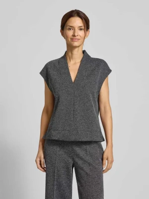 Bluzka o kroju regular fit z dekoltem w serek model ‘Gapla’ Opus