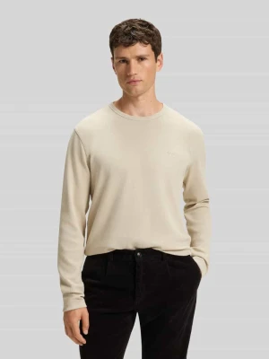 Bluzka o kroju regular fit z długim rękawem i fakturą wafla model ‘TEMPESTO’ Boss Orange