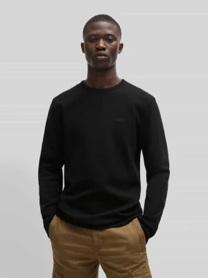 Bluzka o kroju regular fit z długim rękawem i fakturą wafla model ‘TEMPESTO’ Boss Orange