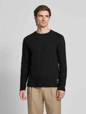 Bluzka o kroju regular fit z długim rękawem i fakturą wafla Tom Tailor Denim