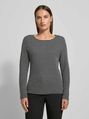 Bluzka o kroju regular fit z długim rękawem i fakturowanym wzorem s.Oliver BLACK LABEL
