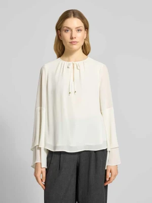 Bluzka o kroju regular fit z długim rękawem i falbanami na rękawach s.Oliver BLACK LABEL