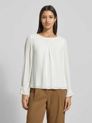 Bluzka o kroju regular fit z długim rękawem i falbanami na rękawach s.Oliver BLACK LABEL