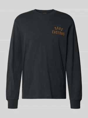 Bluzka o kroju regular fit z długim rękawem i wyhaftowanym logo model ‘Engineer’ DEUS EX MACHINA