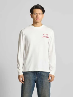 Bluzka o kroju regular fit z długim rękawem i wyhaftowanym logo model ‘Engineer’ DEUS EX MACHINA