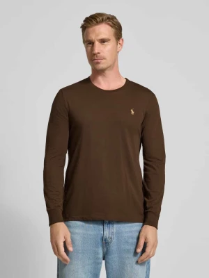 Bluzka o kroju regular fit z długim rękawem i wyhaftowanym logo model ‘Jersey’ Polo Ralph Lauren