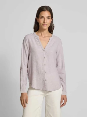 Bluzka o kroju regular fit z długim rękawem z mieszanki lnu i wiskozy model ‘LINN’ Vero Moda
