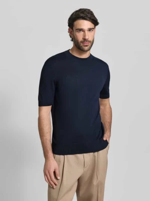 Koszulka z dzianiny o kroju regular fit z czystej żywej wełny Model 'H-UMAURO' Boss