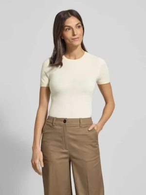 Bluzka o kroju regular fit z dzianiny z mieszanki jedwabiu i wełny model ‘MSTLEPRE’ Max Mara Studio