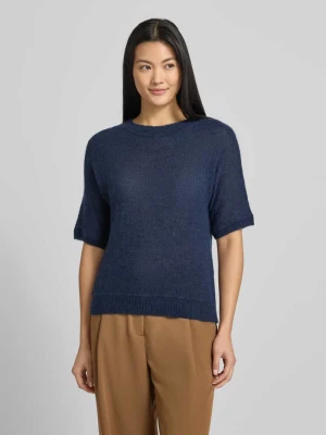 Bluzka o kroju regular fit z dzianiny z mieszanki wełny z alpaki model ‘FANCER’ Boss