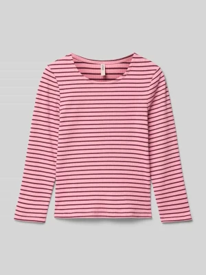 Bluzka o kroju regular fit z dzianiny z prążkowaniem model ‘MAUDE’ Only