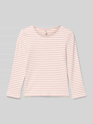 Bluzka o kroju regular fit z dzianiny z prążkowaniem model ‘MAUDE’ Only