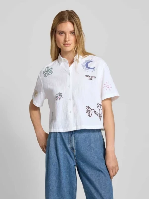 Bluzka o kroju regular fit z fakturowanym wzorem Jake*s Casual