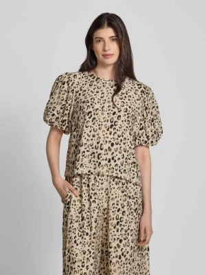 Bluzka o kroju regular fit z fakturowanym wzorem model ‘Alyona Vlora’ MSCH Copenhagen