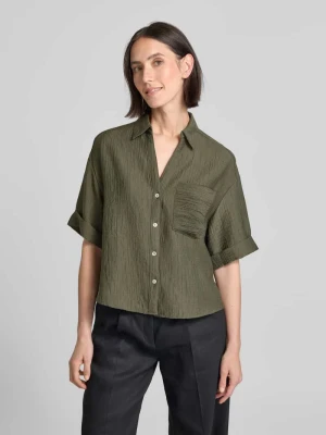Bluzka o kroju regular fit z fakturowanym wzorem model ‘Fiora’ Opus