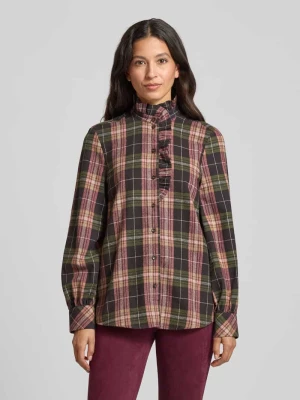 Bluzka koszulowa o kroju regular fit z falbanami Christian Berg Woman