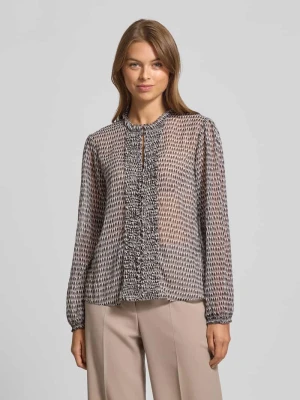 Bluzka o kroju regular fit z falbanami Marc Cain