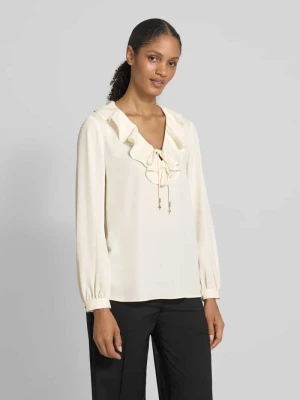 Bluzka o kroju regular fit z falbanami model ‘BASTIENNE’ Joop!